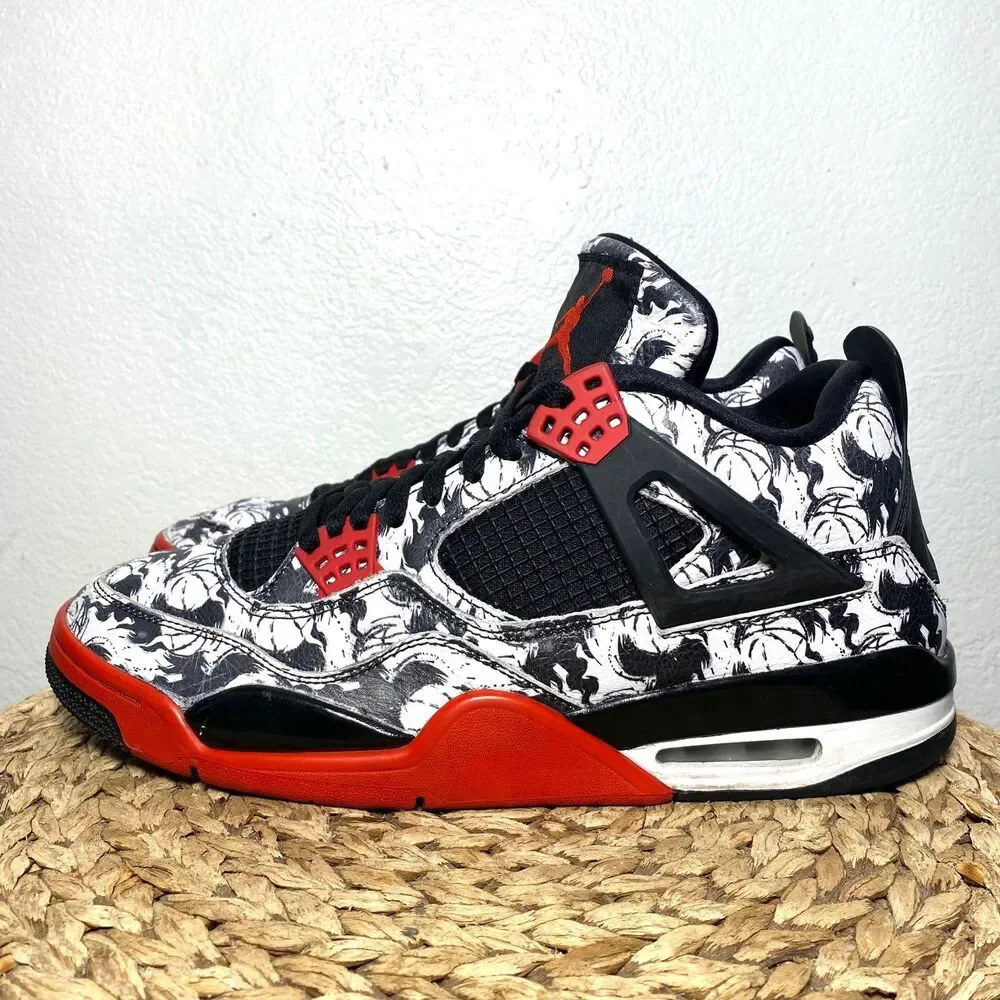Jordan 4 tattoo red black